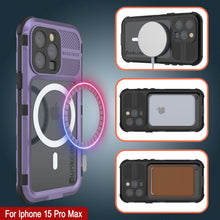 Load image into Gallery viewer, Coque étanche en aluminium pour iPhone 16 Pro Max Metal Extreme 2.0 Series IP68 avec protection d&#39;écran intégrée [Violet]
