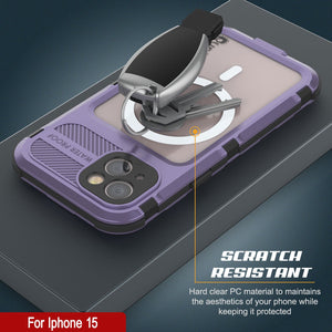 Coque étanche en aluminium pour iPhone 16 Metal Extreme 2.0 Series IP68 avec protection d'écran intégrée [Violet]