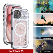 Load image into Gallery viewer, Coque étanche en aluminium pour iPhone 16 Metal Extreme 2.0 Series IP68 avec protection d&#39;écran intégrée [Blanc]
