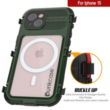 Load image into Gallery viewer, Coque étanche en aluminium pour iPhone 16 Metal Extreme 2.0 Series IP68 avec protection d&#39;écran intégrée [vert foncé]
