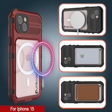 Load image into Gallery viewer, Coque étanche en aluminium pour iPhone 16 Metal Extreme 2.0 Series IP68 avec protection d&#39;écran intégrée [rouge-noir]
