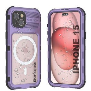 Coque étanche en aluminium pour iPhone 16 Metal Extreme 2.0 Series IP68 avec protection d'écran intégrée [Violet]