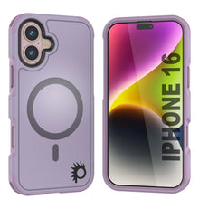 Charger l&#39;image dans la galerie, Coque PunkCase pour iPhone 16, [Série Spartan 2.0] Coque robuste et transparente avec protecteur d&#39;écran intégré [lilas]
