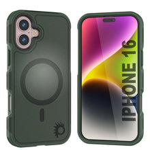 Charger l&#39;image dans la galerie, Coque PunkCase pour iPhone 16, [Série Spartan 2.0] Coque robuste et transparente avec protecteur d&#39;écran intégré [vert foncé]
