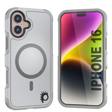 Charger l&#39;image dans la galerie, Coque PunkCase pour iPhone 16, [Série Spartan 2.0] Coque robuste et transparente avec protecteur d&#39;écran intégré [blanc]
