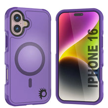 Charger l&#39;image dans la galerie, Coque PunkCase pour iPhone 16, [Série Spartan 2.0] Coque robuste et transparente avec protecteur d&#39;écran intégré [violet]
