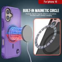 Charger l&#39;image dans la galerie, Coque PunkCase pour iPhone 16, [Série Spartan 2.0] Coque robuste et transparente avec protecteur d&#39;écran intégré [violet]
