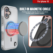 Charger l&#39;image dans la galerie, Coque PunkCase pour iPhone 16, [Série Spartan 2.0] Coque robuste et transparente avec protecteur d&#39;écran intégré [blanc]
