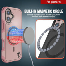 Charger l&#39;image dans la galerie, Coque PunkCase pour iPhone 16, [Série Spartan 2.0] Coque robuste et transparente avec protecteur d&#39;écran intégré [rose]
