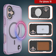 Charger l&#39;image dans la galerie, Coque PunkCase pour iPhone 16, [Série Spartan 2.0] Coque robuste et transparente avec protecteur d&#39;écran intégré [lilas]
