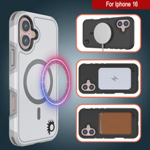 Charger l&#39;image dans la galerie, Coque PunkCase pour iPhone 16, [Série Spartan 2.0] Coque robuste et transparente avec protecteur d&#39;écran intégré [blanc]
