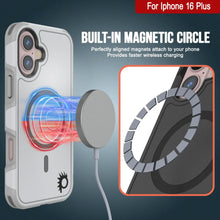 Charger l&#39;image dans la galerie, Coque PunkCase pour iPhone 16 Plus, [Série Spartan 2.0] Coque robuste et transparente avec protecteur d&#39;écran intégré [blanc]
