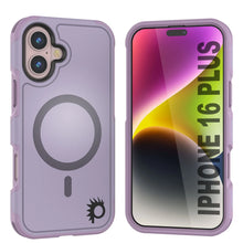 Load image into Gallery viewer, Coque PunkCase pour iPhone 16 Plus, [Série Spartan 2.0] Coque robuste et transparente avec protecteur d&#39;écran intégré [lilas]
