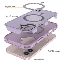 Load image into Gallery viewer, Coque PunkCase pour iPhone 16 Plus, [Série Spartan 2.0] Coque robuste et transparente avec protecteur d&#39;écran intégré [lilas]
