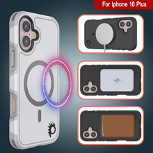 Charger l&#39;image dans la galerie, Coque PunkCase pour iPhone 16 Plus, [Série Spartan 2.0] Coque robuste et transparente avec protecteur d&#39;écran intégré [blanc]
