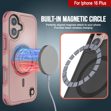 Charger l&#39;image dans la galerie, Coque PunkCase pour iPhone 16 Plus, [Série Spartan 2.0] Coque robuste et transparente avec protecteur d&#39;écran intégré [rose]
