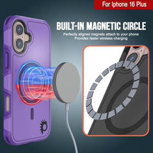 Charger l&#39;image dans la galerie, Coque PunkCase pour iPhone 16 Plus, [Série Spartan 2.0] Coque robuste et transparente avec protecteur d&#39;écran intégré [violet]
