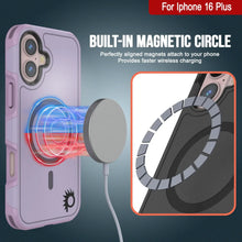 Load image into Gallery viewer, Coque PunkCase pour iPhone 16 Plus, [Série Spartan 2.0] Coque robuste et transparente avec protecteur d&#39;écran intégré [lilas]
