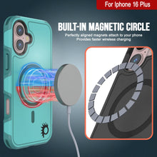 Charger l&#39;image dans la galerie, Coque PunkCase pour iPhone 16 Plus, [Série Spartan 2.0] Coque robuste et transparente avec protecteur d&#39;écran intégré [Bleu]
