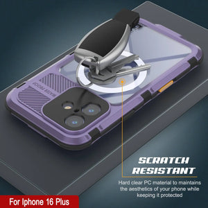 Coque étanche en aluminium pour iPhone 16 Plus Metal Extreme 2.0 Series IP68 avec protection d'écran intégrée [Violet]