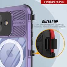 Charger l&#39;image dans la galerie, Coque étanche en aluminium pour iPhone 16 Plus Metal Extreme 2.0 Series IP68 avec protection d&#39;écran intégrée [Violet]
