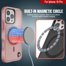 Load image into Gallery viewer, Coque PunkCase pour iPhone 16 Pro, [Série Spartan 2.0] Coque robuste et transparente avec protecteur d&#39;écran intégré [rose]
