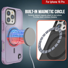 Charger l&#39;image dans la galerie, Coque PunkCase pour iPhone 16 Pro, [Série Spartan 2.0] Coque robuste et transparente avec protecteur d&#39;écran intégré [lilas]
