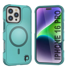 Charger l&#39;image dans la galerie, Coque PunkCase pour iPhone 16 Pro, [Série Spartan 2.0] Coque robuste et transparente avec protecteur d&#39;écran intégré [Bleu]
