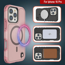 Load image into Gallery viewer, Coque PunkCase pour iPhone 16 Pro, [Série Spartan 2.0] Coque robuste et transparente avec protecteur d&#39;écran intégré [rose]
