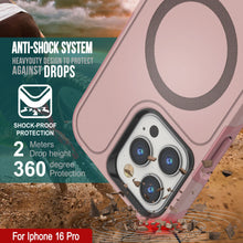 Load image into Gallery viewer, Coque PunkCase pour iPhone 16 Pro, [Série Spartan 2.0] Coque robuste et transparente avec protecteur d&#39;écran intégré [rose]
