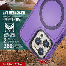 Load image into Gallery viewer, Coque PunkCase pour iPhone 16 Pro, [Série Spartan 2.0] Coque robuste et transparente avec protecteur d&#39;écran intégré [violet]
