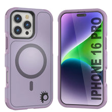 Charger l&#39;image dans la galerie, Coque PunkCase pour iPhone 16 Pro, [Série Spartan 2.0] Coque robuste et transparente avec protecteur d&#39;écran intégré [lilas]
