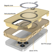 Load image into Gallery viewer, Coque PunkCase pour iPhone 16 Pro, [Série Spartan 2.0] Coque robuste et transparente avec protecteur d&#39;écran intégré [jaune]
