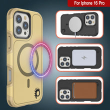 Load image into Gallery viewer, Coque PunkCase pour iPhone 16 Pro, [Série Spartan 2.0] Coque robuste et transparente avec protecteur d&#39;écran intégré [jaune]
