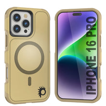 Load image into Gallery viewer, Coque PunkCase pour iPhone 16 Pro, [Série Spartan 2.0] Coque robuste et transparente avec protecteur d&#39;écran intégré [jaune]
