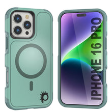 Load image into Gallery viewer, Coque PunkCase pour iPhone 16 Pro, [Série Spartan 2.0] Coque robuste et transparente avec protecteur d&#39;écran intégré [bleu sarcelle]
