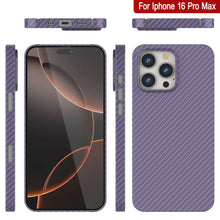 Load image into Gallery viewer, Coque en fibre de carbone Punkcase pour iPhone 16 Pro Max [Série AramidShield] Kevlar ultra fin et léger [Lilas]
