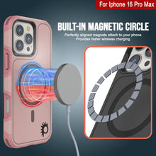 Load image into Gallery viewer, Coque PunkCase pour iPhone 16 Pro Max, [Série Spartan 2.0] Coque robuste et transparente avec protecteur d&#39;écran intégré [rose]
