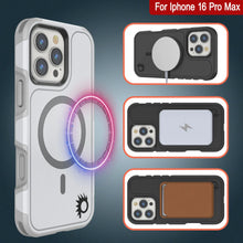 Load image into Gallery viewer, Coque PunkCase pour iPhone 16 Pro Max, [Série Spartan 2.0] Coque robuste et transparente avec protecteur d&#39;écran intégré [blanc]
