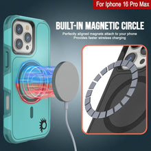 Load image into Gallery viewer, Coque PunkCase pour iPhone 16 Pro Max, [Série Spartan 2.0] Coque robuste et transparente avec protecteur d&#39;écran intégré [Bleu]
