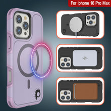 Load image into Gallery viewer, Coque PunkCase pour iPhone 16 Pro Max, [Série Spartan 2.0] Coque robuste et transparente avec protecteur d&#39;écran intégré [lilas]
