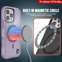 Load image into Gallery viewer, Coque PunkCase pour iPhone 16 Pro Max, [Série Spartan 2.0] Coque robuste et transparente avec protecteur d&#39;écran intégré [lilas]
