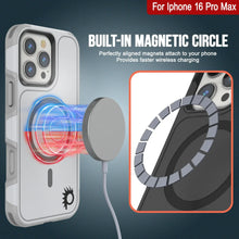 Load image into Gallery viewer, Coque PunkCase pour iPhone 16 Pro Max, [Série Spartan 2.0] Coque robuste et transparente avec protecteur d&#39;écran intégré [blanc]
