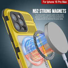 Charger l&#39;image dans la galerie, Coque étanche en aluminium pour iPhone 16 Pro Max Metal Extreme 2.0 Series IP68 avec protection d&#39;écran intégrée [Jaune]
