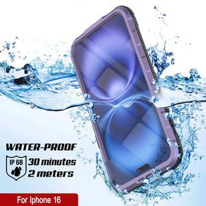 Coque étanche en aluminium pour iPhone 16 Metal Extreme 2.0 Series IP68 avec protection d'écran intégrée [Violet]