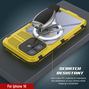 Coque étanche en aluminium pour iPhone 16 Metal Extreme 2.0 Series IP68 avec protection d'écran intégrée [Jaune]