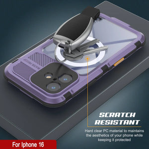 Coque étanche en aluminium pour iPhone 16 Metal Extreme 2.0 Series IP68 avec protection d'écran intégrée [Violet]