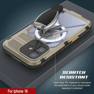 Coque étanche en aluminium pour iPhone 16 Metal Extreme 2.0 Series IP68 avec protection d'écran intégrée [Or]