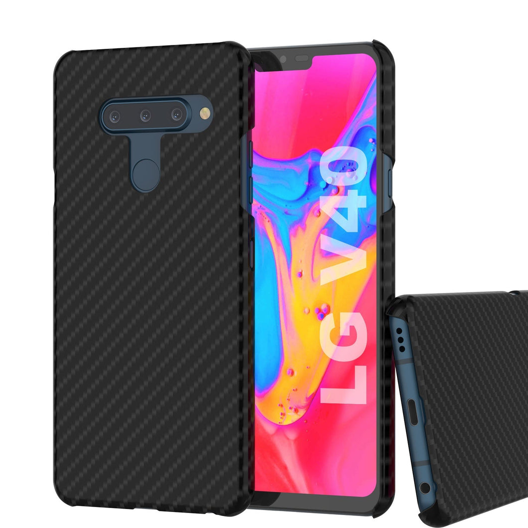 Coque PunkCase LG V40 [Série CarbonShield] Coque Ultra Fine et Protectrice.