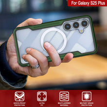 Charger l'image dans la galerie, Punkcase S25 + Plus armure couverture multicouche de qualité militaire de qualité militaire [vert foncé]

